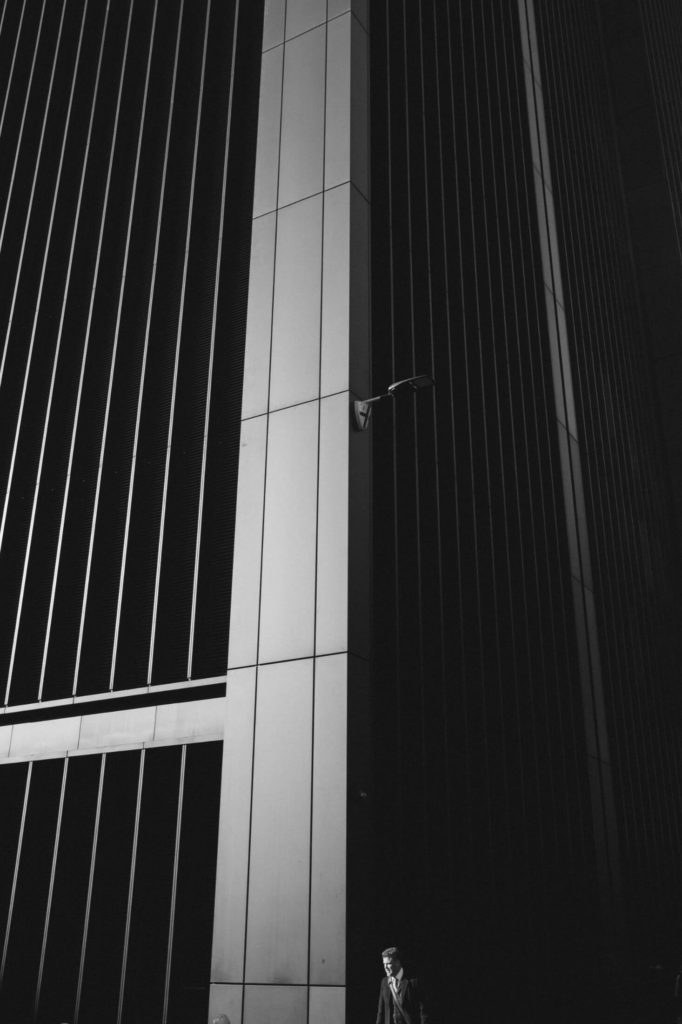 Game of light during sunny day in streets of London